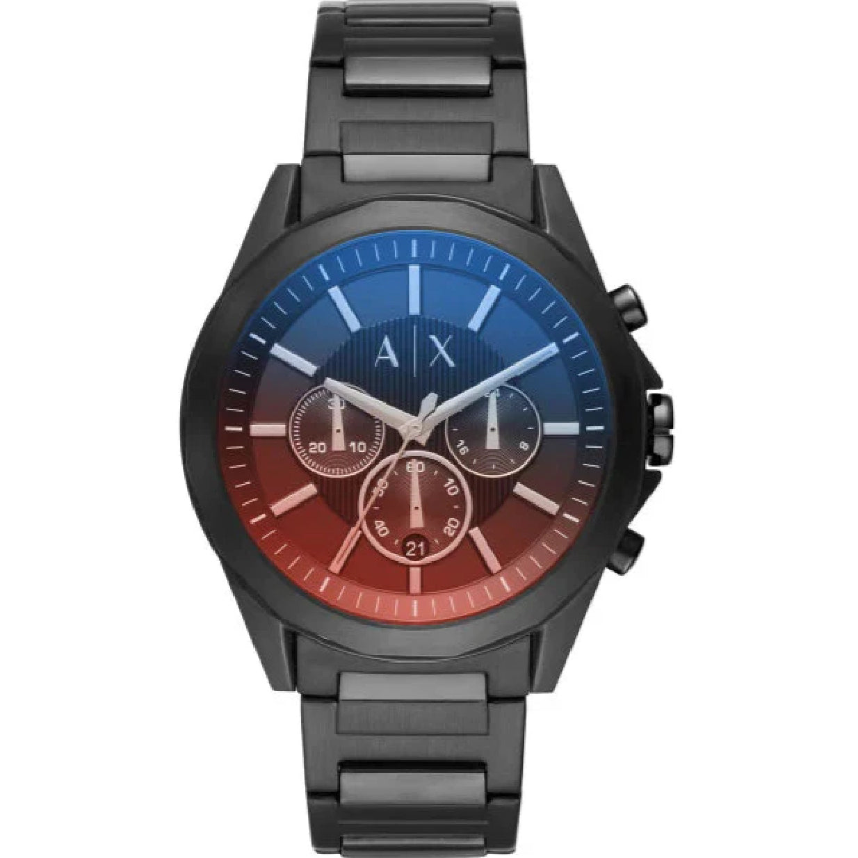 Armani Exchange Drexler Chronograph Black Dial Black Steel Strap Watch For Men - AX2615