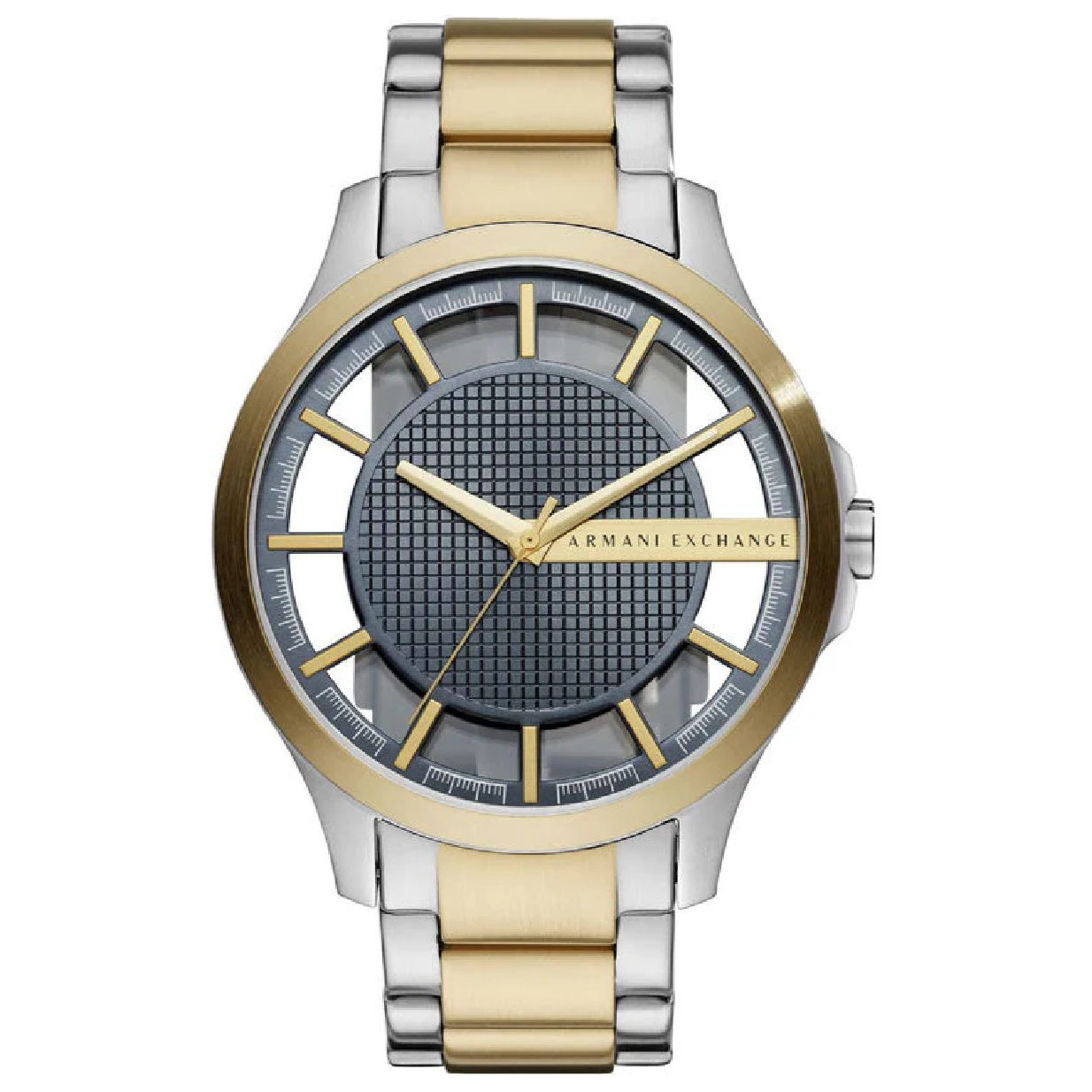 Armani Exchange Hampton Chronograph Grey Dial Two Tone Steel Strap Watch For Men - AX2403