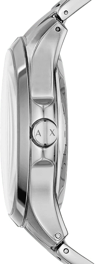 Armani Exchange Hampton Chronograph Skeleton Black Dial Silver Steel Strap Watch For Men - AX2199
