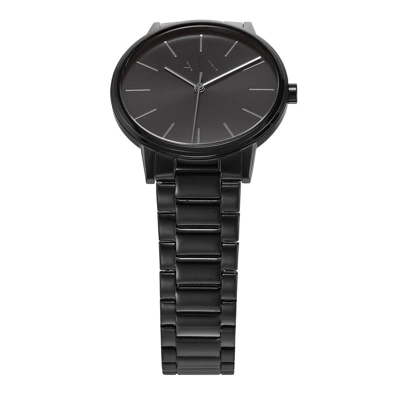 Armani Exchange Cayde Analog Black Dial Black Steel Strap Watch For Men - AX2701
