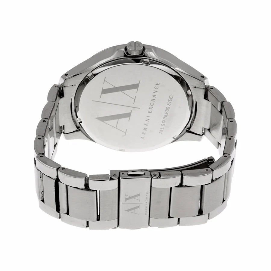 Armani Exchange Hampton Chronograph Blue Dial Silver Steel Strap Watch For Men - AX2178