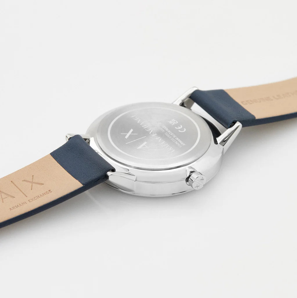 Armani Exchange Cayde Chronograph Blue Dial Blue Leather Strap Watch for Men - AX2746  2 sold in last 8 hours