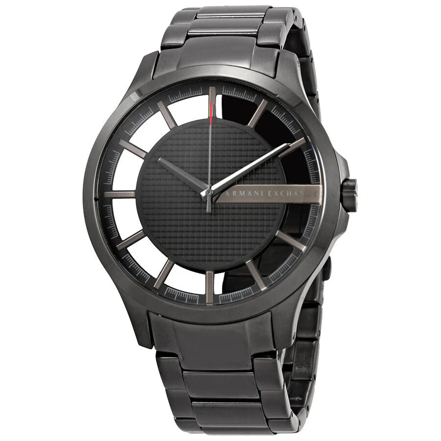 Armani Exchange Hampton Chronograph Grey Dial Grey Steel Strap Watch For Men - AX2188
