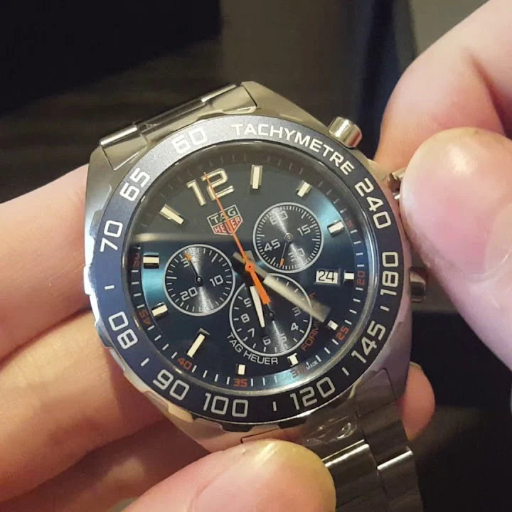 Tag Heuer Formula 1 Chronograph Blue Dial Silver Steel Strap Watch for Men - CAZ1014.BA0842